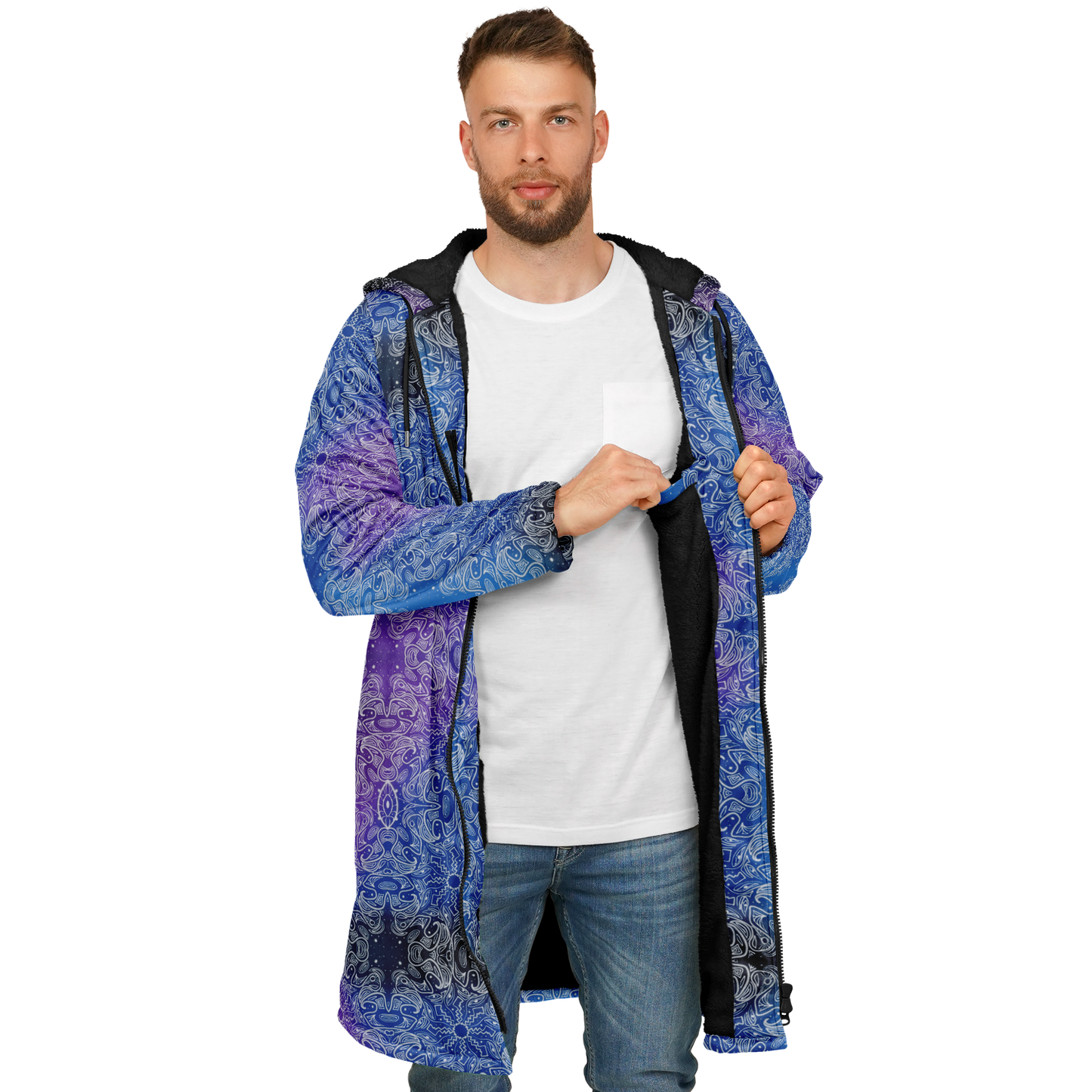 Zen Mandala Fleece Zipper Cloak