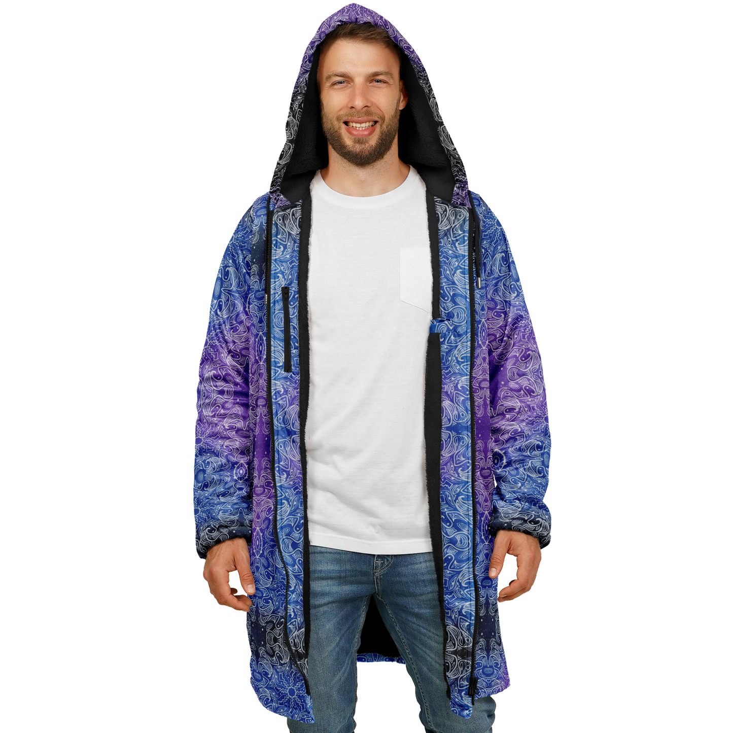 Zen Mandala Fleece Zipper Cloak